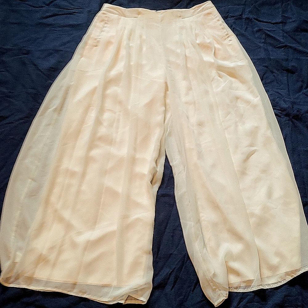 Jennifer Lopez- Linen Wide Leg Pants- 12